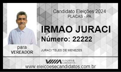 Candidato IRMAO JURACI 2024 - PLACAS - Eleições