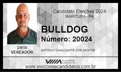 Candidato BULLDOG 2024 - MARITUBA - Eleições