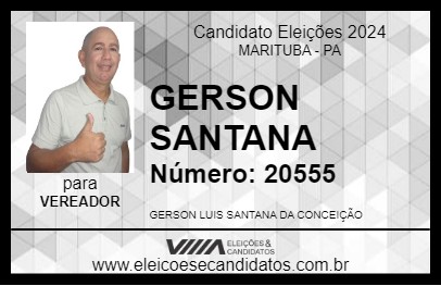 Candidato GERSON SANTANA 2024 - MARITUBA - Eleições