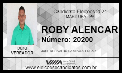 Candidato ROBY ALENCAR 2024 - MARITUBA - Eleições