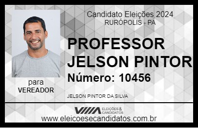 Candidato PROFESSOR JELSON PINTOR 2024 - RURÓPOLIS - Eleições