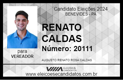 Candidato RENATO CALDAS 2024 - BENEVIDES - Eleições