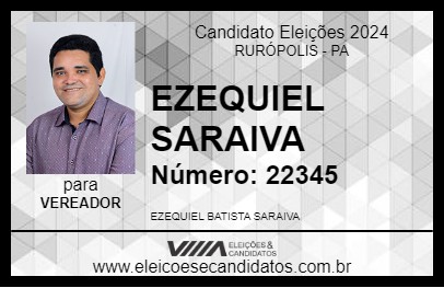 Candidato EZEQUIEL SARAIVA 2024 - RURÓPOLIS - Eleições