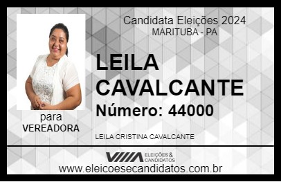 Candidato LEILA CAVALCANTE 2024 - MARITUBA - Eleições