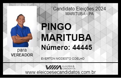 Candidato PINGO MARITUBA 2024 - MARITUBA - Eleições