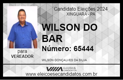 Candidato WILSON DO BAR 2024 - XINGUARA - Eleições