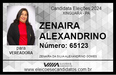 Candidato ZENAIRA ALEXANDRINO 2024 - XINGUARA - Eleições