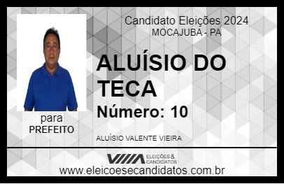 Candidato ALUÍSIO DO TECA 2024 - MOCAJUBA - Eleições