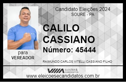 Candidato CALILO CASSIANO 2024 - SOURE - Eleições