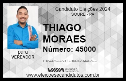 Candidato THIAGO MORAES 2024 - SOURE - Eleições