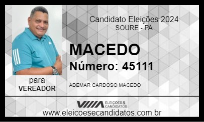 Candidato MACEDO 2024 - SOURE - Eleições