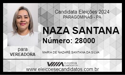 Candidato NAZA SANTANA 2024 - PARAGOMINAS - Eleições