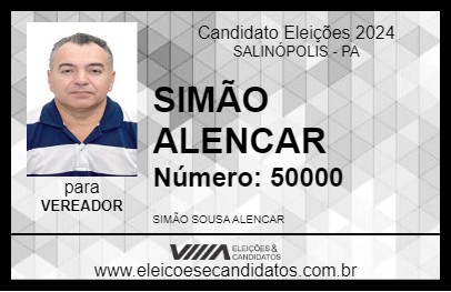 Candidato SIMÃO ALENCAR  2024 - SALINÓPOLIS - Eleições