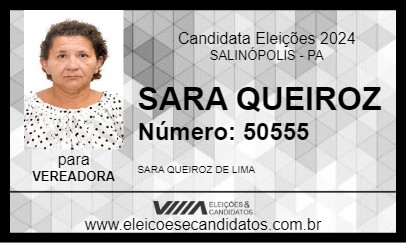 Candidato SARA QUEIROZ 2024 - SALINÓPOLIS - Eleições