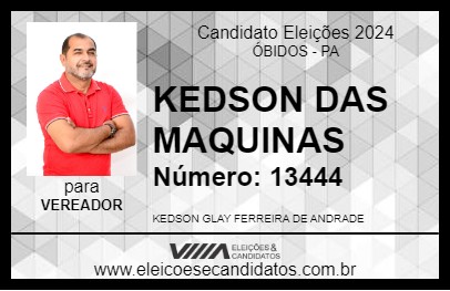 Candidato KEDSON DAS MAQUINAS 2024 - ÓBIDOS - Eleições