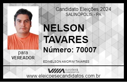 Candidato NELSON TAVARES 2024 - SALINÓPOLIS - Eleições