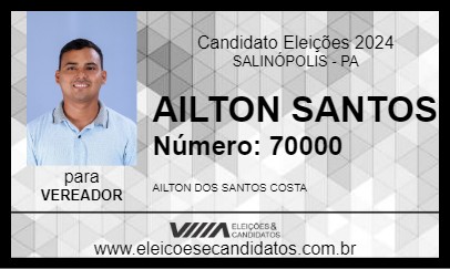 Candidato AILTON SANTOS 2024 - SALINÓPOLIS - Eleições