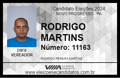 Candidato RODRIGO MARTINS 2024 - NOVO PROGRESSO - Eleições