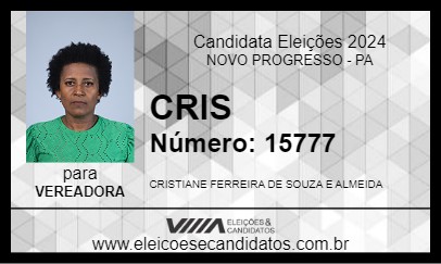 Candidato CRIS 2024 - NOVO PROGRESSO - Eleições