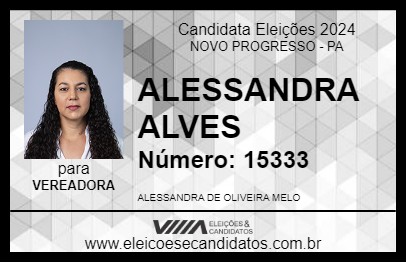 Candidato ALESSANDRA ALVES 2024 - NOVO PROGRESSO - Eleições