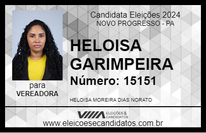 Candidato HELOISA GARIMPEIRA 2024 - NOVO PROGRESSO - Eleições