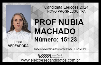 Candidato PROF NUBIA MACHADO 2024 - NOVO PROGRESSO - Eleições