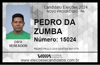 Candidato PEDRO DA ZUMBA 2024 - NOVO PROGRESSO - Eleições