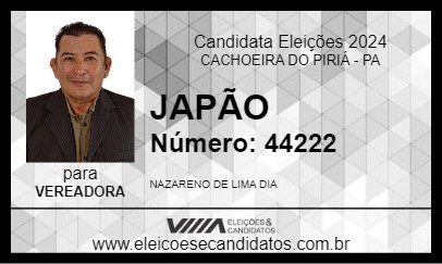 Candidato JAPÃO 2024 - CACHOEIRA DO PIRIÁ - Eleições