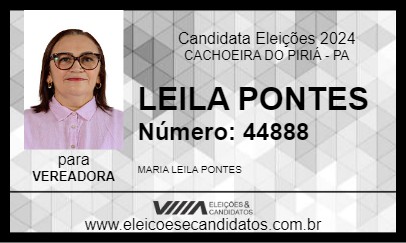 Candidato LEILA PONTES 2024 - CACHOEIRA DO PIRIÁ - Eleições