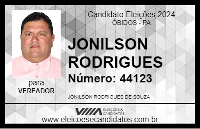 Candidato JONILSON RODRIGUES 2024 - ÓBIDOS - Eleições