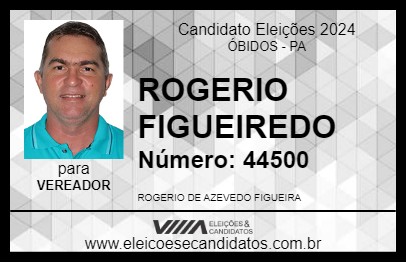 Candidato ROGERIO FIGUEIREDO 2024 - ÓBIDOS - Eleições