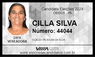 Candidato CILLA SILVA 2024 - ÓBIDOS - Eleições