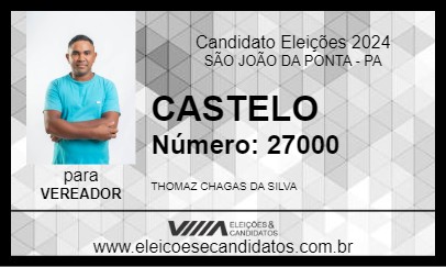 Candidato CASTELO 2024 - SÃO JOÃO DA PONTA - Eleições