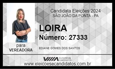 Candidato LOIRA 2024 - SÃO JOÃO DA PONTA - Eleições