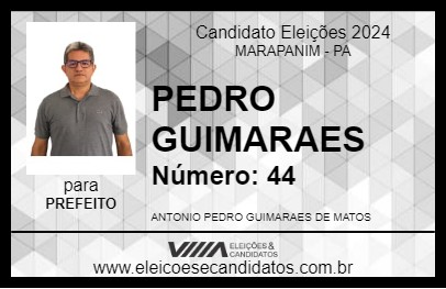 Candidato PEDRO GUIMARAES 2024 - MARAPANIM - Eleições