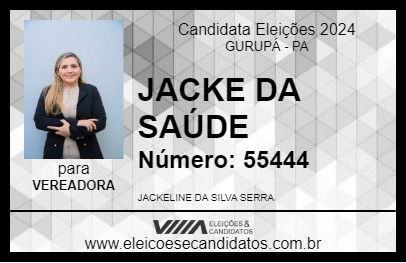 Candidato JACKE DA SAÚDE 2024 - GURUPÁ - Eleições