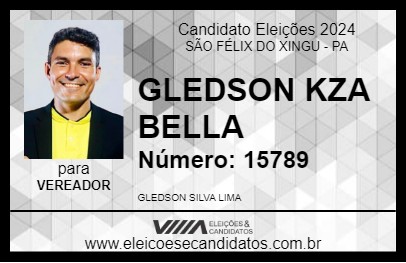 Candidato GLEDSON KZA BELLA 2024 - SÃO FÉLIX DO XINGU - Eleições