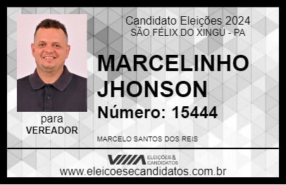 Candidato MARCELINHO JHONSON 2024 - SÃO FÉLIX DO XINGU - Eleições