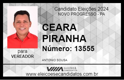 Candidato CEARA PIRANHA 2024 - NOVO PROGRESSO - Eleições