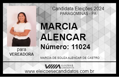 Candidato MARCIA ALENCAR 2024 - PARAGOMINAS - Eleições