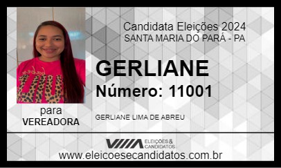 Candidato GERLIANE 2024 - SANTA MARIA DO PARÁ - Eleições