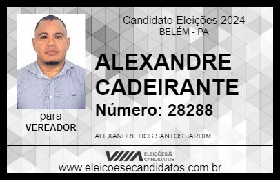 Candidato ALEXANDRE CADEIRANTE 2024 - BELÉM - Eleições