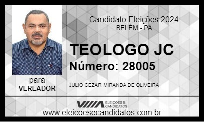 Candidato TEOLOGO JC 2024 - BELÉM - Eleições