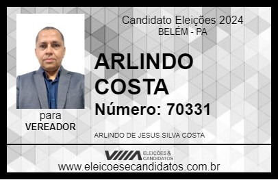 Candidato ARLINDO COSTA 2024 - BELÉM - Eleições