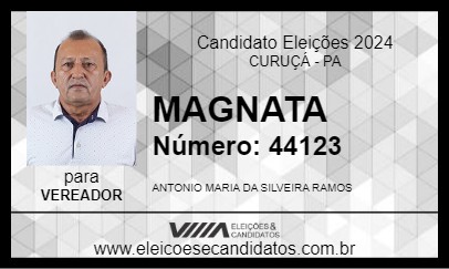 Candidato MAGNATA 2024 - CURUÇÁ - Eleições