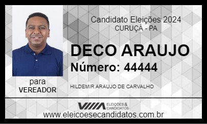 Candidato DECO ARAUJO 2024 - CURUÇÁ - Eleições