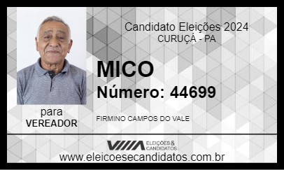 Candidato MICO 2024 - CURUÇÁ - Eleições