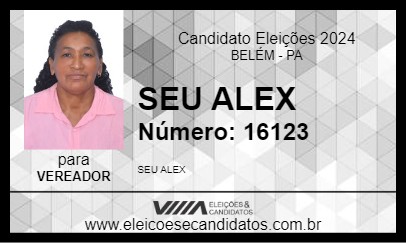 Candidato SEU ALEX 2024 - BELÉM - Eleições