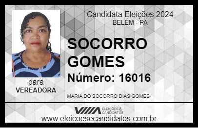 Candidato SOCORRO GOMES 2024 - BELÉM - Eleições