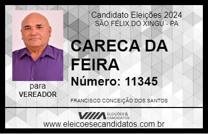 Candidato CARECA DA FEIRA 2024 - SÃO FÉLIX DO XINGU - Eleições